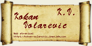 Kokan Volarević vizit kartica